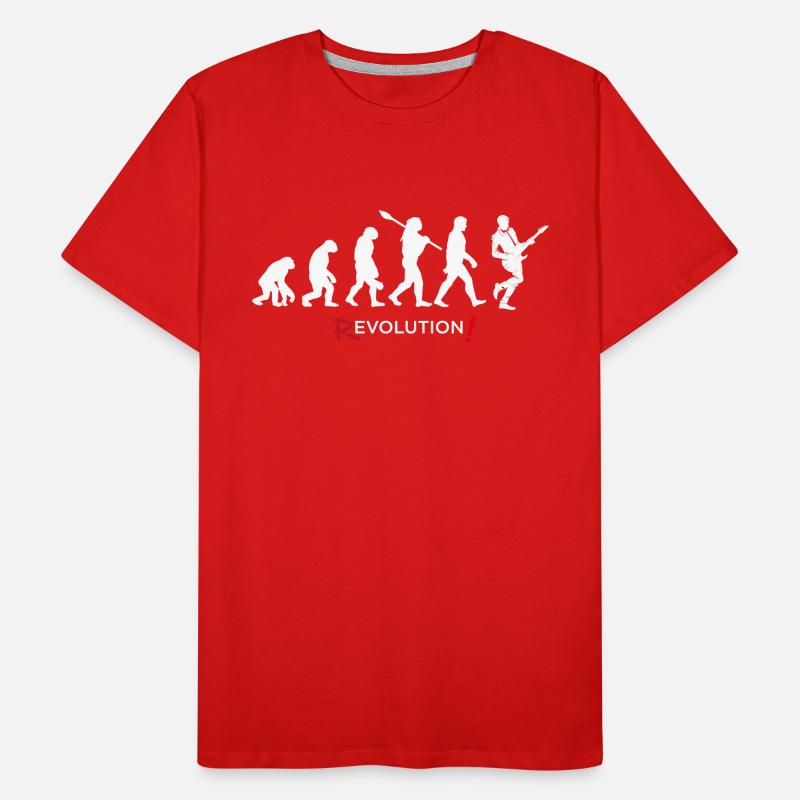 Revolution - Evolution Man Fun Twist 3 Männer Premium Bio T-Shirt