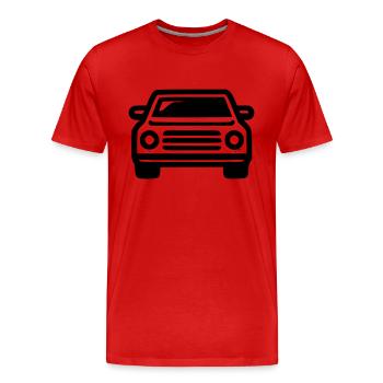 Auto - Männer Premium Bio T-Shirt - Rot - Vorne - Damien (186cm)
