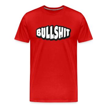 Conneries - T-shirt bio Premium Homme - rouge - Devant - Damien (186cm)