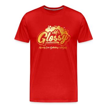M. Brillant - T-shirt bio Premium Homme - rouge - Devant - Damien (186cm)