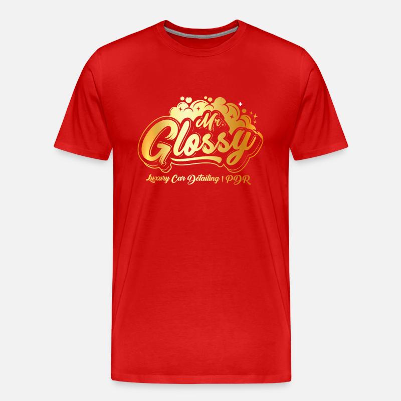 Mr. Glossy - Männer Premium Bio T-Shirt - Rot