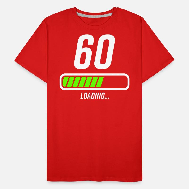 60th Birthday Loading Loading Beam Men's Premium Organic T-Shirt