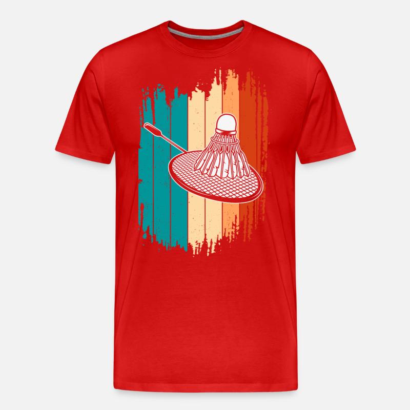 Badminton - Männer Premium Bio T-Shirt - Rot