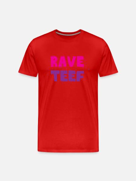 Rave teef - Men's Premium Organic T-Shirt - red