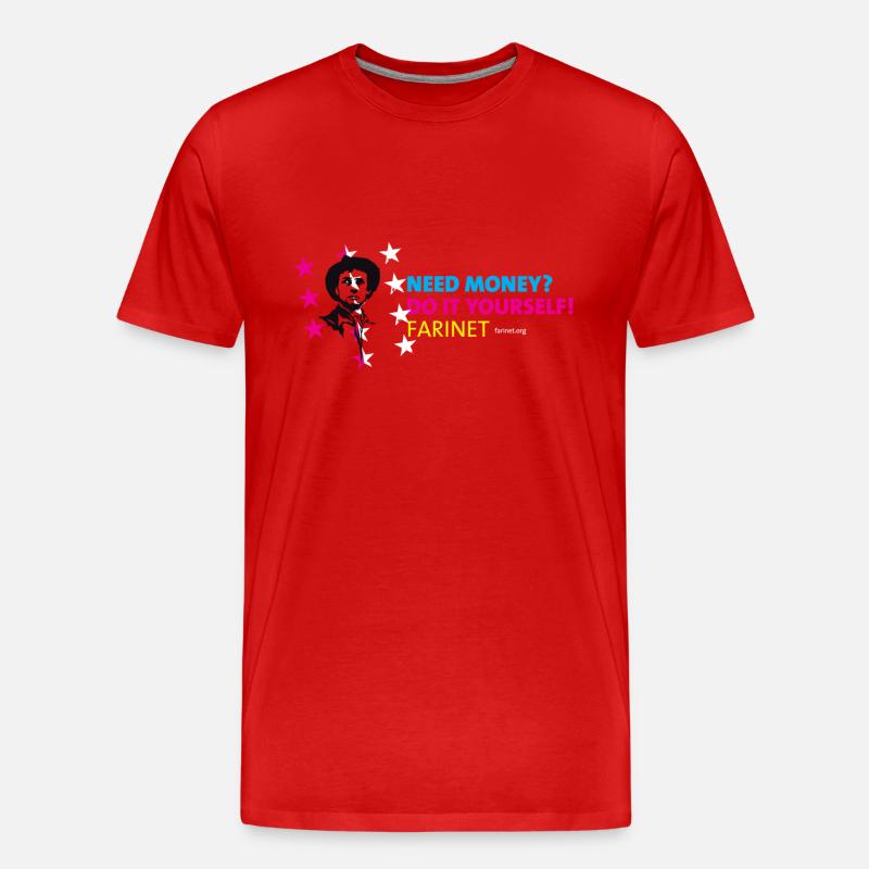 Farinet DIY Horizontal - Männer Premium Bio T-Shirt - Rot