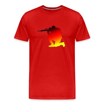 Soldat GER - Männer Premium Bio T-Shirt - Rot - Vorne - Damien (186cm)