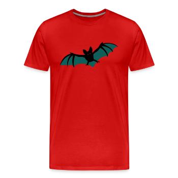chauves-souris - T-shirt bio Premium Homme - rouge - Devant - Damien (186cm)