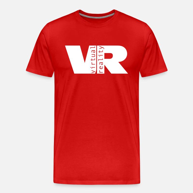 Virtual Reality - Männer Premium Bio T-Shirt - Rot
