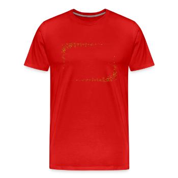 Sternrahmen Gold - Männer Premium Bio T-Shirt - Rot - Vorne - Damien (186cm)