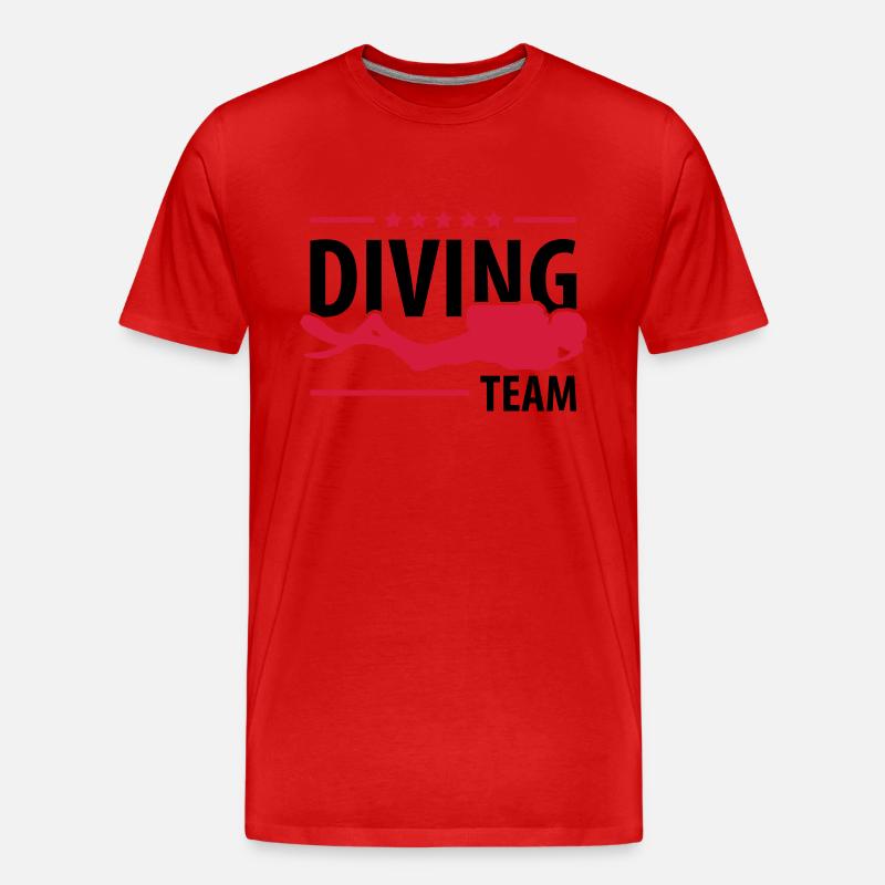 diving_team_c2 - Männer Premium Bio T-Shirt - Rot