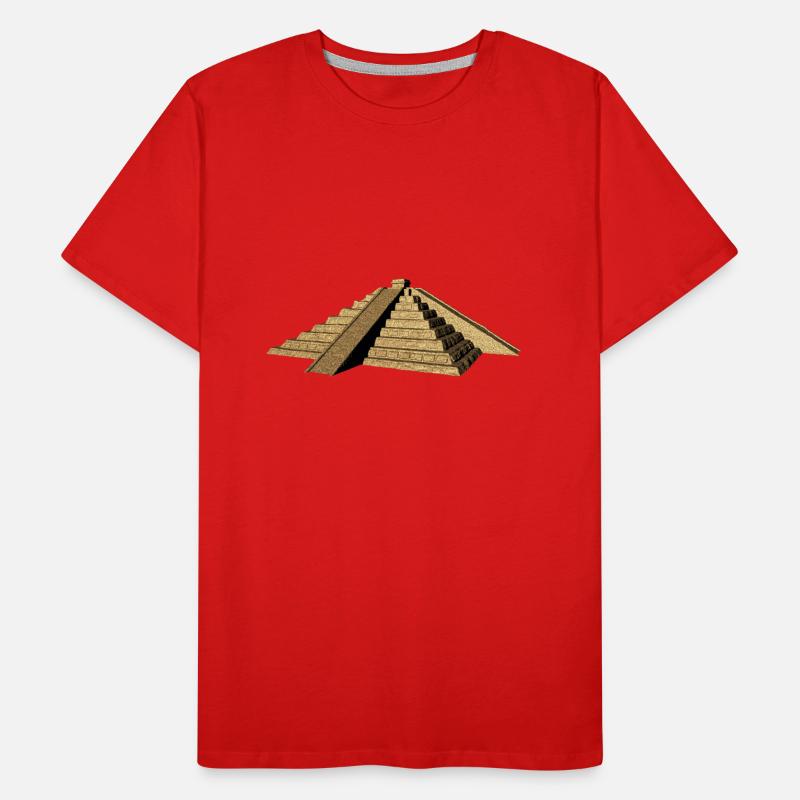 maya pyramide gold Männer Premium Bio T-Shirt