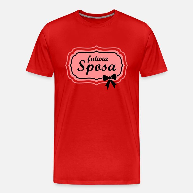 futura sposa retro frame - Männer Premium Bio T-Shirt - Rot