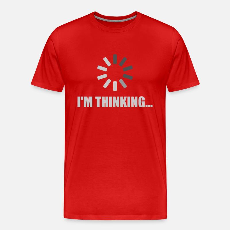 I'm Thinking - Loading Icon - Men's Premium Organic T-Shirt - red