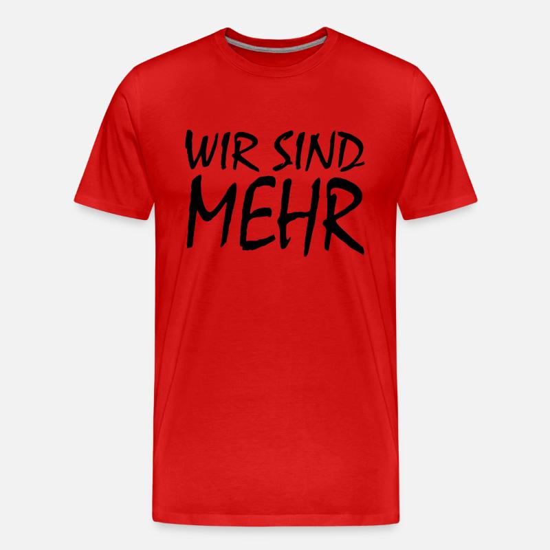 WIR SIND MEHR - Männer Premium Bio T-Shirt - Rot