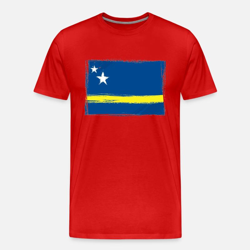 Curacao - Männer Premium Bio T-Shirt - Rot