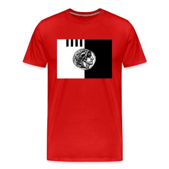 Thessaloniki - Men's Premium Organic T-Shirt - red - Front - Damien (186cm)