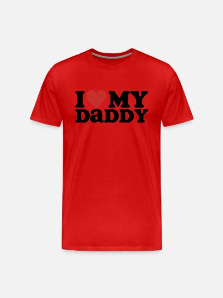 I Love My Daddy - Men's Premium Organic T-Shirt - red