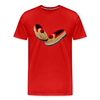 Chaussures de paille 1.0 - T-shirt bio Premium Homme - rouge - Devant - Damien (186cm)