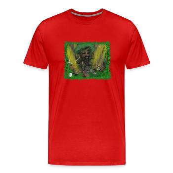 Gardes forestiers - T-shirt bio Premium Homme - rouge - Devant - Damien (186cm)