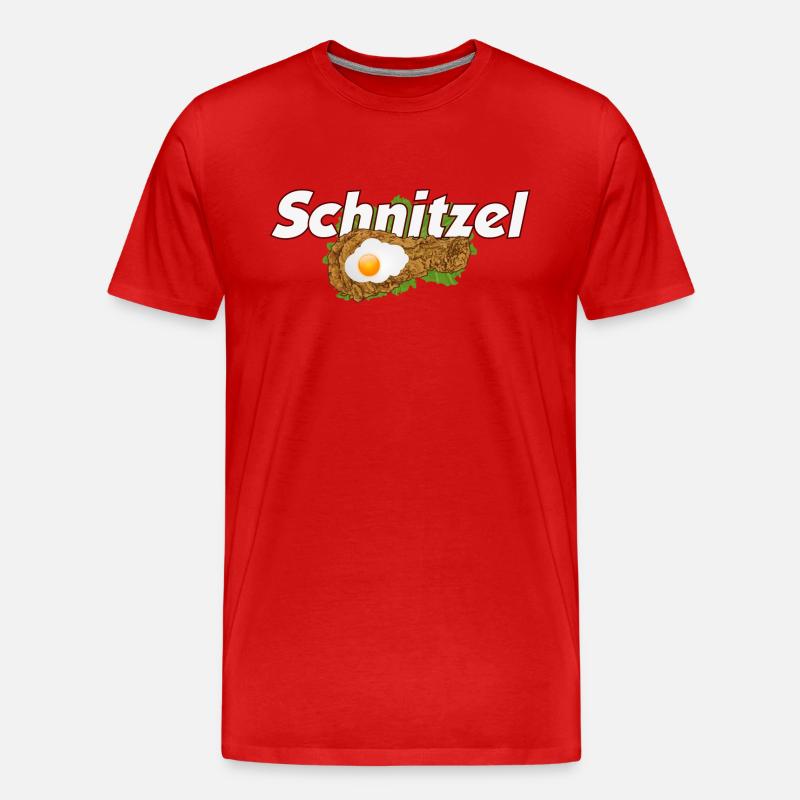Schnitzel - Männer Premium Bio T-Shirt - Rot