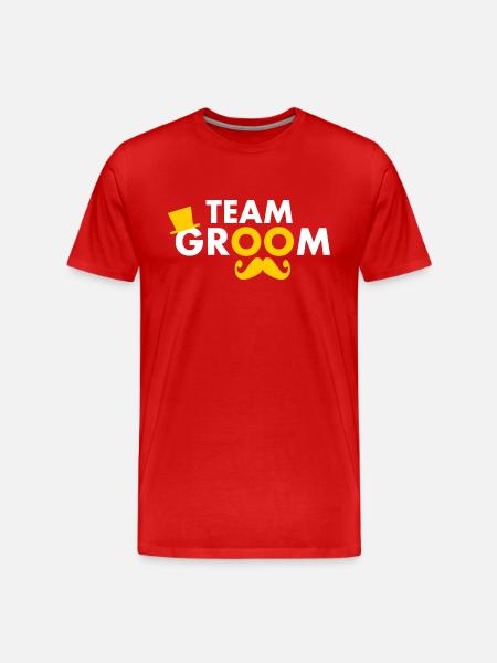 Team groom - Men's Premium Organic T-Shirt - red