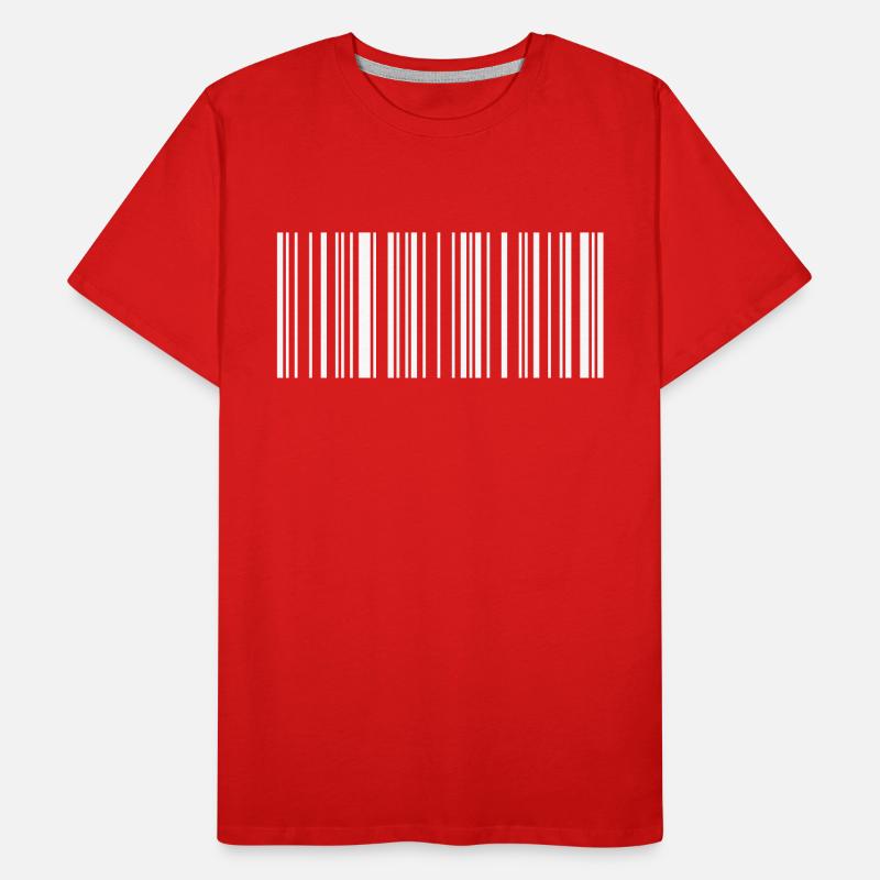 Frieden Barcode Friedenszeichen Strichcode Symbol Männer Premium Bio T-Shirt
