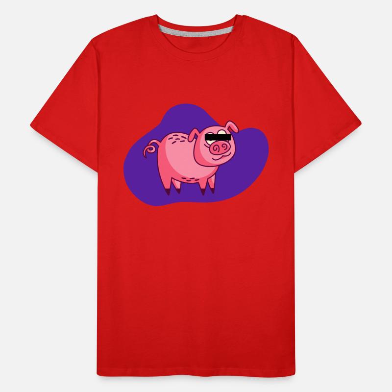 Cochon de dessin animé T-shirt bio Premium Homme