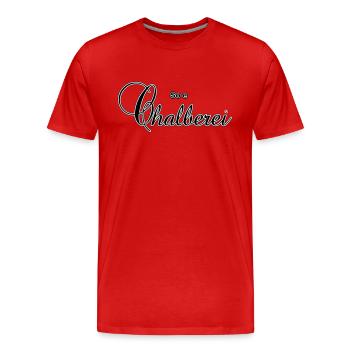 Chalberei, ...eso e - Männer Premium Bio T-Shirt - Rot - Vorne - Damien (186cm)