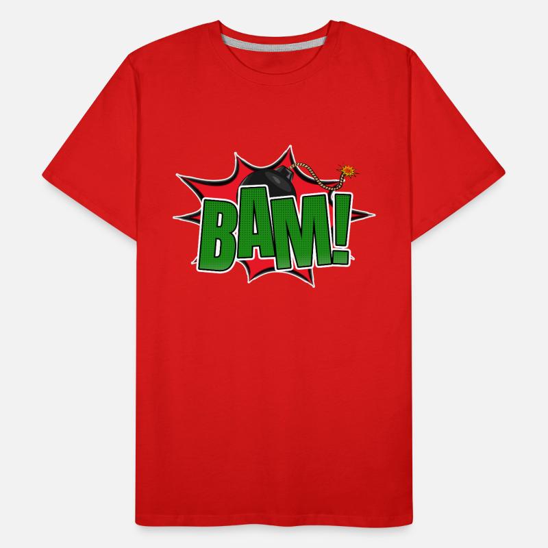 Bam! Comic Style Graffiti Lettering Men's Premium Organic T-Shirt