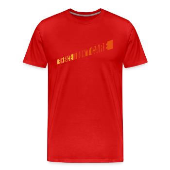Je me fiche des faits - T-shirt bio Premium Homme - rouge - Devant - Damien (186cm)