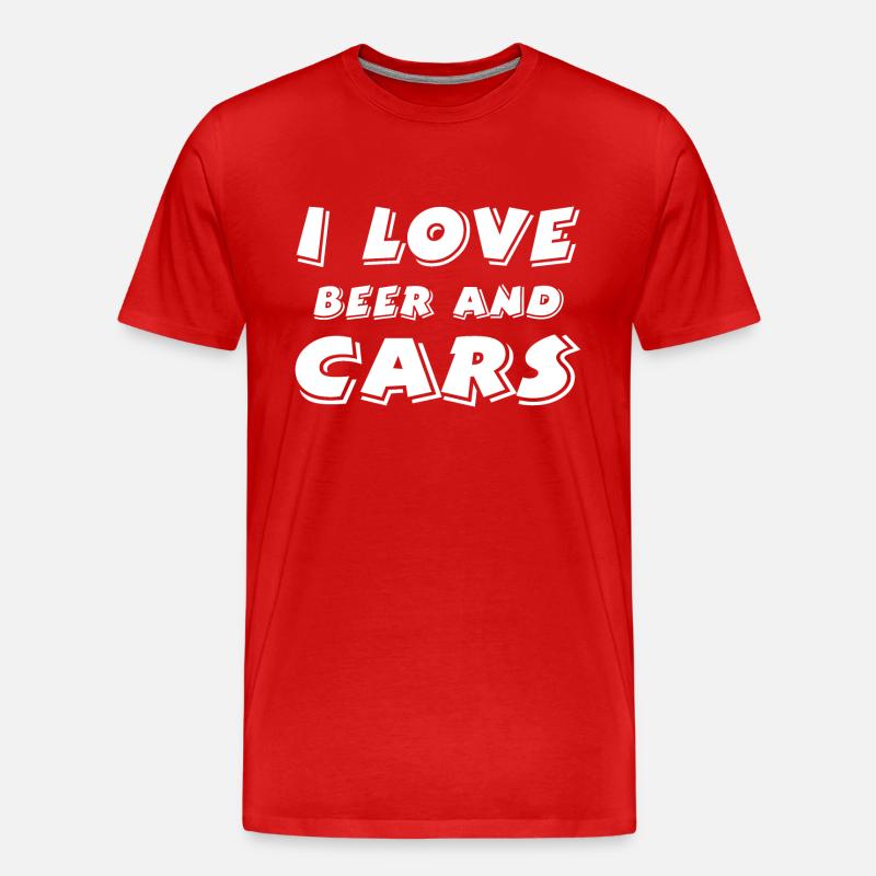 Bier - Männer Premium Bio T-Shirt - Rot