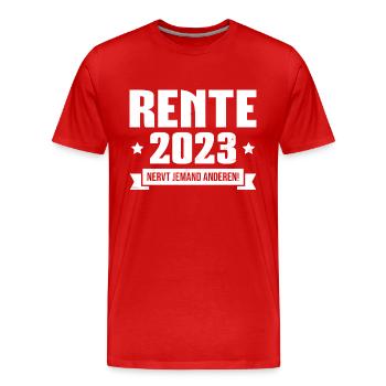 Rentner 2023 Nervt jemand anderen Rente - Männer Premium Bio T-Shirt - Rot - Vorne - Damien (186cm)