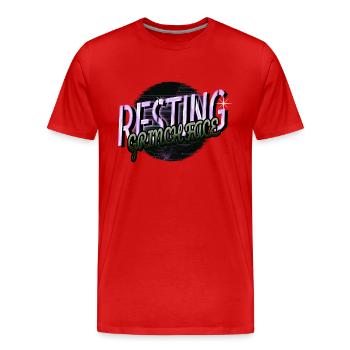 Bodybuilder Christmas Birthday Present Idea - Men's Premium Organic T-Shirt - red - Front - Damien (186cm)