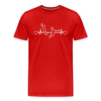 Basketballer Verein Basketball Basketballliebhaber - Männer Premium Bio T-Shirt - Rot - Vorne - Damien (186cm)