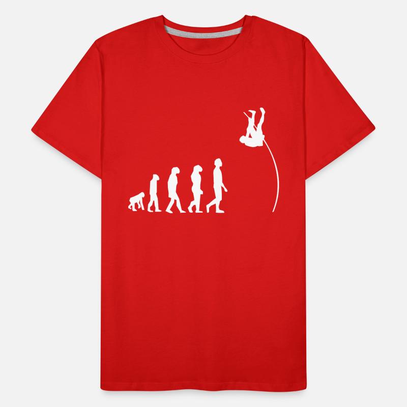 Stabhochsprung Evolution Männer Premium Bio T-Shirt
