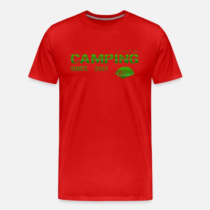 Camping 2017 Geschenk - Männer Premium Bio T-Shirt - Rot