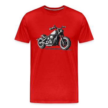 Die Motorradsaison hat für alle Biker begonnen - Männer Premium Bio T-Shirt - Rot - Vorne - Damien (186cm)