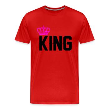 Roi - T-shirt bio Premium Homme - rouge - Devant - Damien (186cm)