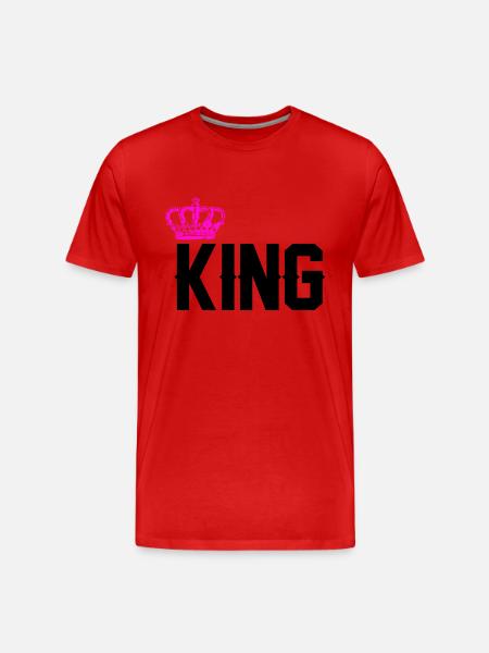 King - Men's Premium Organic T-Shirt - red