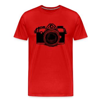 Photographer Photography Photography Camera - Men's Premium Organic T-Shirt - red - Front - Damien (186cm)