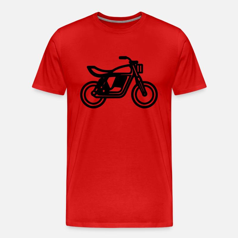 Motorrad - Männer Premium Bio T-Shirt - Rot