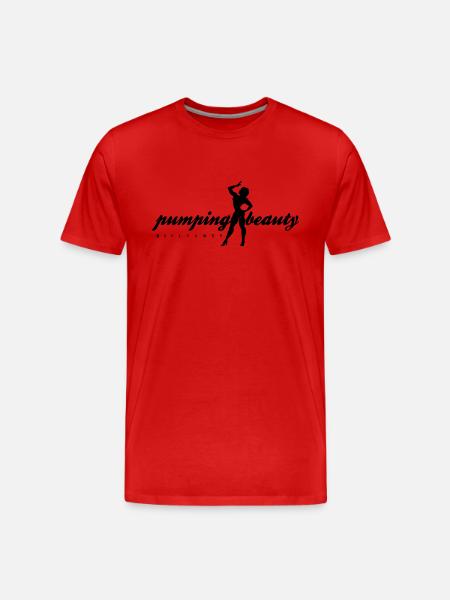 Pumping Beauty Lettering - Men's Premium Organic T-Shirt - red