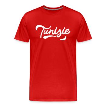 Tunisie - T-shirt bio Premium Homme - rouge - Devant - Damien (186cm)