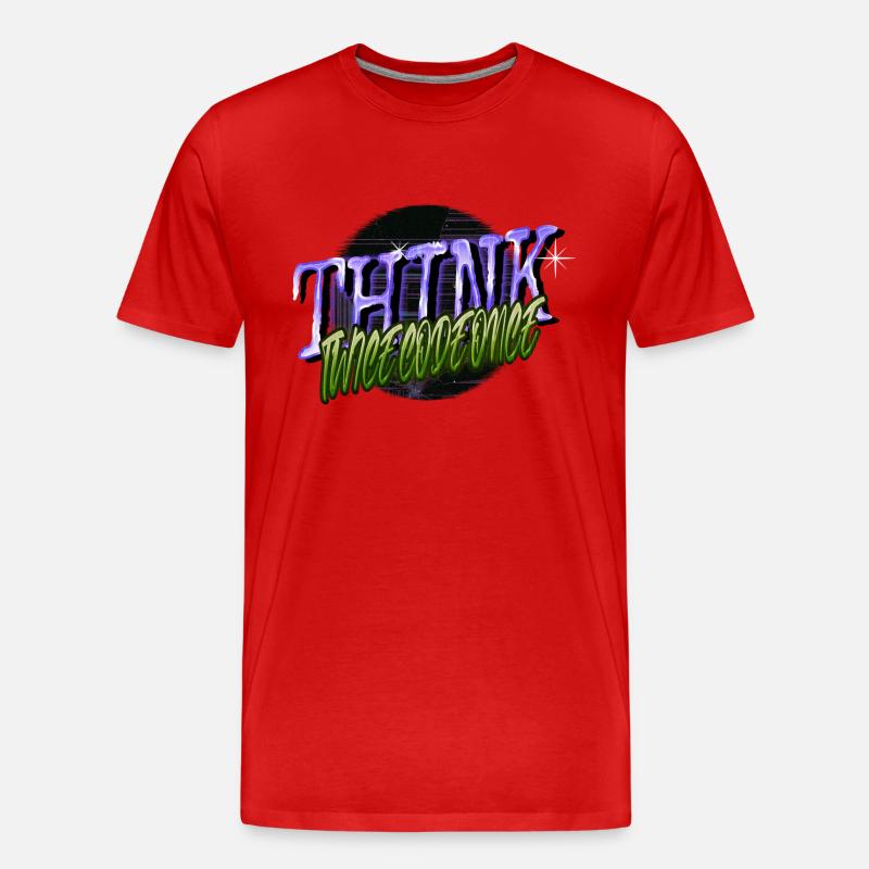 Programmation informatique d’administration - T-shirt bio Premium Homme - rouge