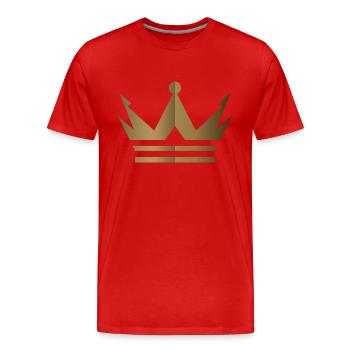 Logo de la Couronne - T-shirt bio Premium Homme - rouge - Devant - Damien (186cm)