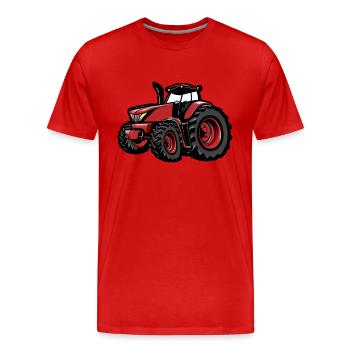 Neuer Roter Traktor - Männer Premium Bio T-Shirt - Rot - Vorne - Damien (186cm)