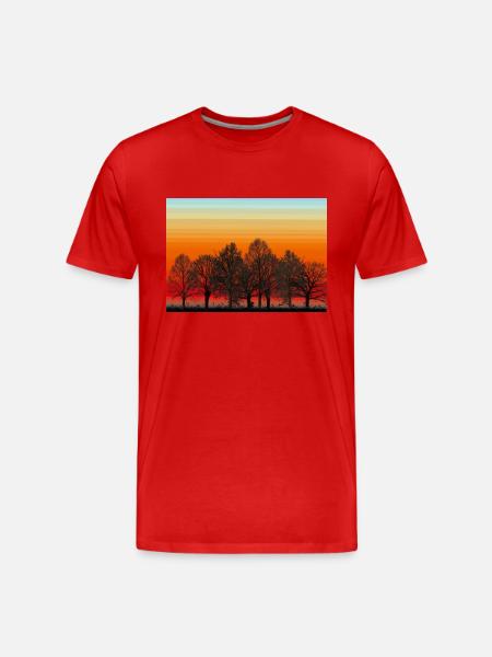 Dämmerung - Männer Premium Bio T-Shirt - Rot