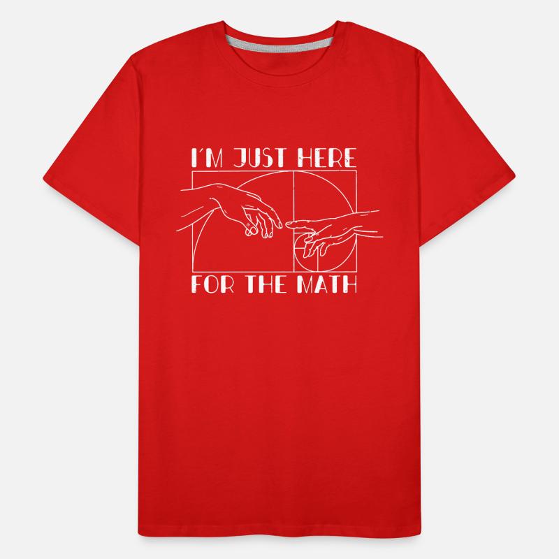 Fibonacci Numbers Geometry Math Teacher Men's Premium Organic T-Shirt