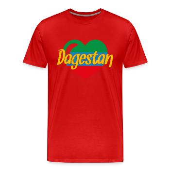 Dagestan Papakha Adler Flagge Herkunft Reise - Männer Premium Bio T-Shirt - Rot - Vorne - Damien (186cm)