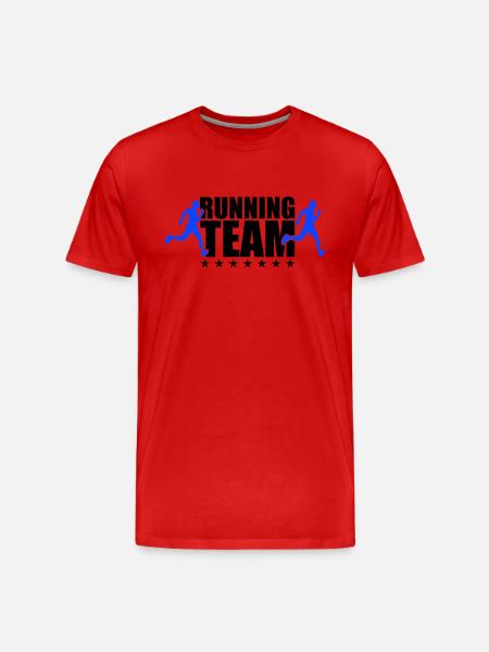 running team - Men's Premium Organic T-Shirt - red